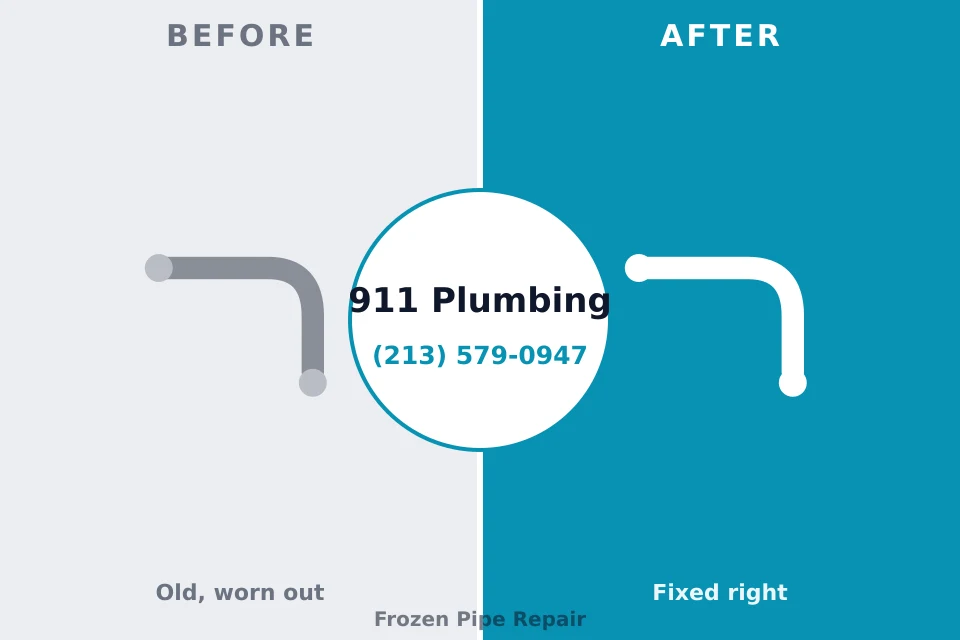 Before and after: plumbing repair Burlington, IA